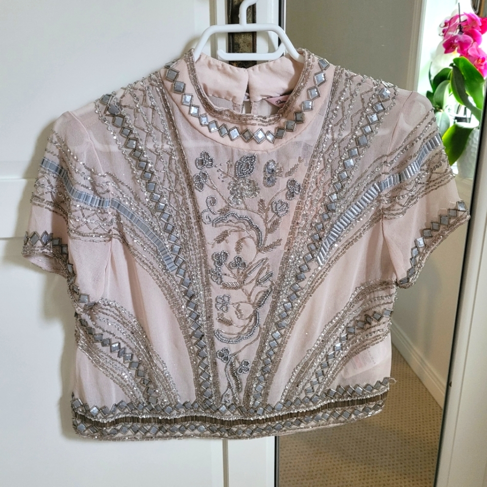 Miss Selfridge intricate beaded top NWT - Picture 3 of 17
